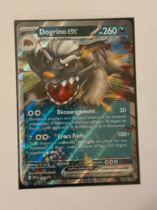 Carte Pokemon Promo Dogrino ex (086) Mint Française + 1 carte mystère offerte