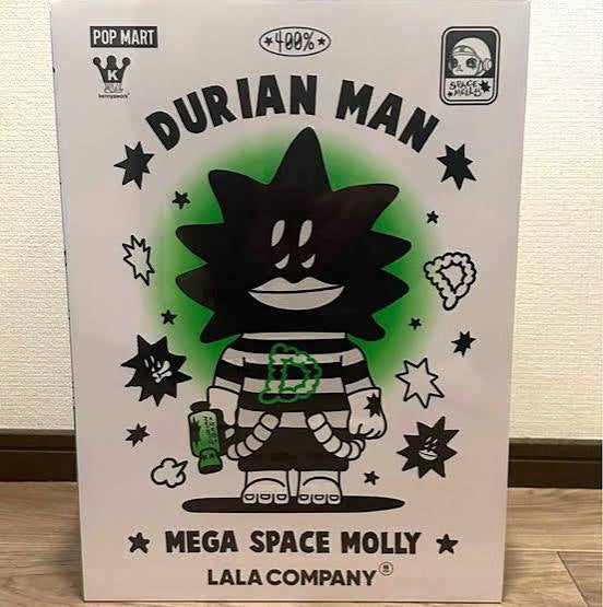 Mega Space Molly 400% Séries scellé Popmart lala Company Durian Man + 1 carte mystère offerte