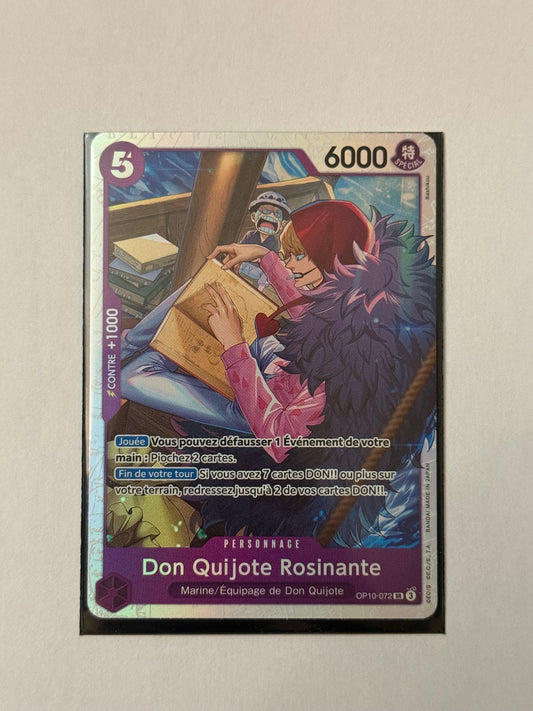 Carte One Piece SR Don Quijote (op10 072) mint française + 1 carte mystère offerte