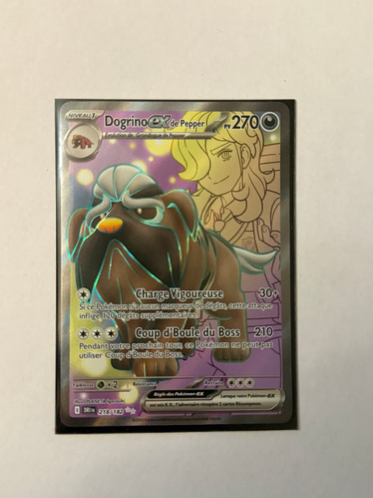 Carte Pokémon FA Dogrino ex (EV10 218) Mint Française + 1 carte mystère