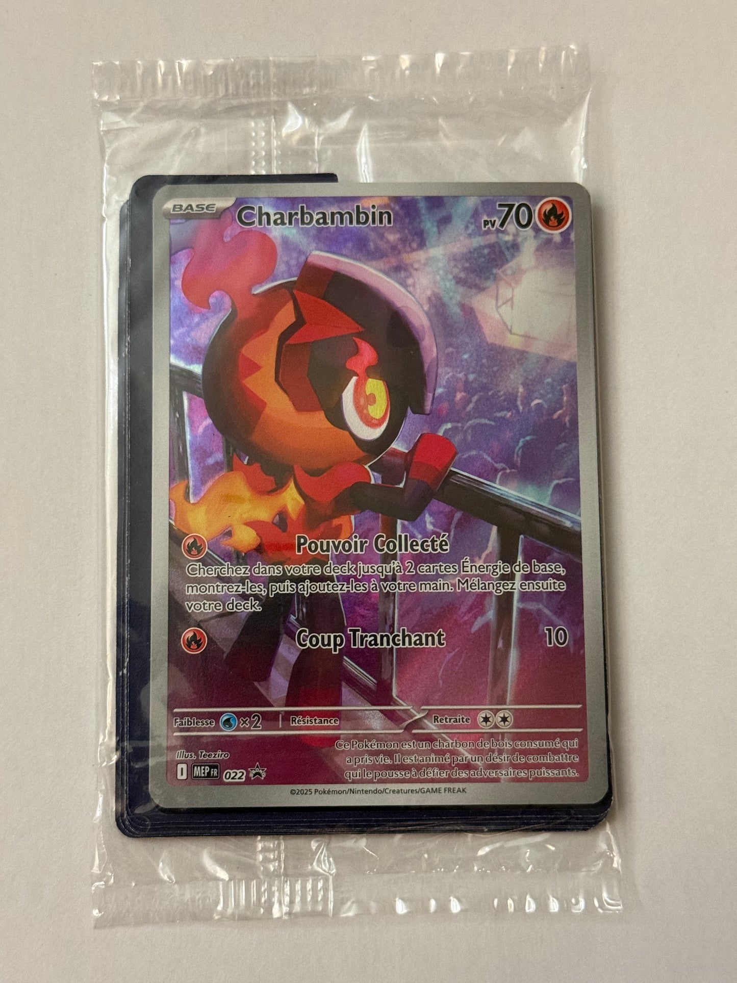 Carte Pokemon Promo Charbambin (022) Scellée Française + 1 carte mystère offerte