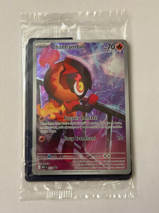 Carte Pokemon Promo Charbambin (022) Scellée Française + 1 carte mystère offerte