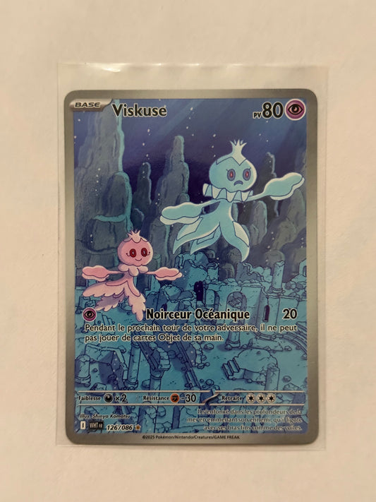 Carte Pokémon AR Viskuse (Ev10.5 126) Mint Française + 1 carte mystère