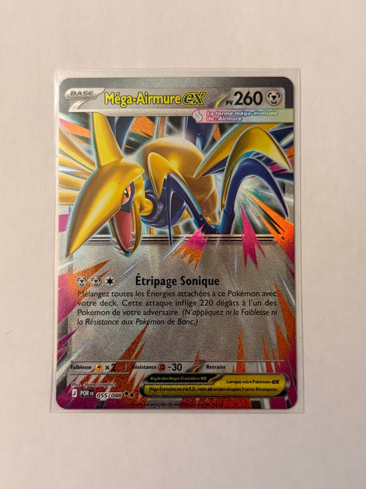 Carte Pokemon Mega Airmure ex (M3 055) Mint Française + 1 carte mystère