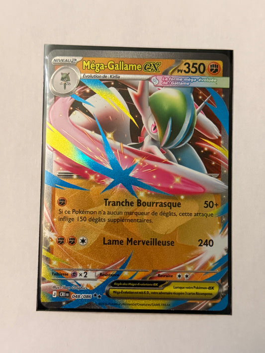 Carte Pokemon Mega Gallame ex (M4 048) Mint Française + 1 carte mystère
