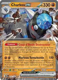 Carte Pokemon Charkos ex (M5 045) mint française + 1 carte mystère offerte
