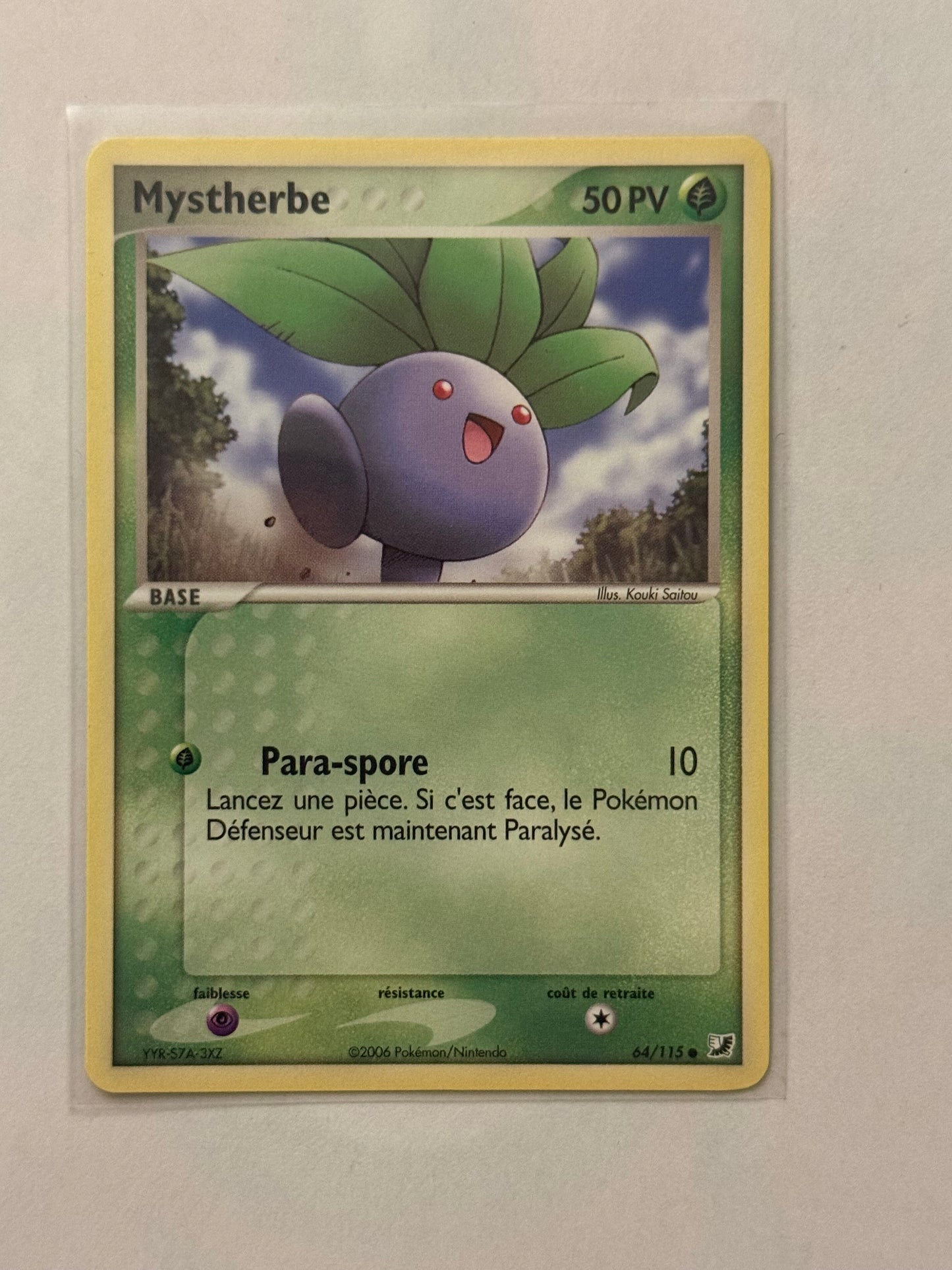 Carte Pokémon Mystherbe (64/115) 2006 Nearmint Française + 1 carte mystère
