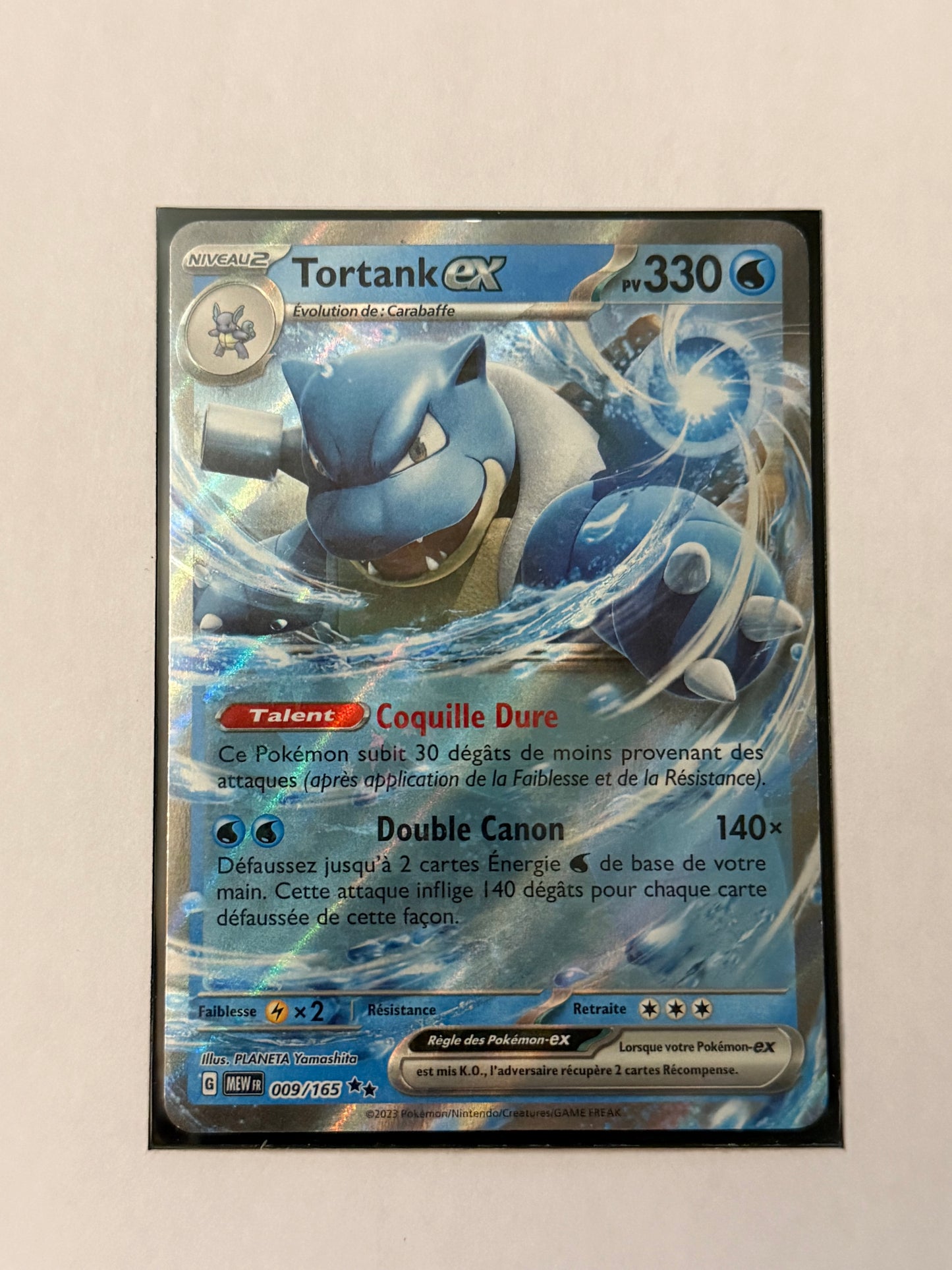 Carte Pokemon Tortank ex (Ev2.5 009) Mint Française + 1 carte mystère