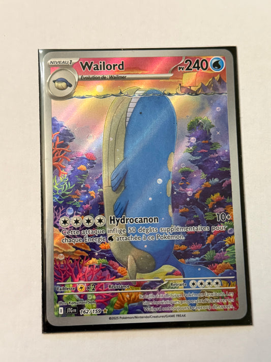 Carte Pokémon AR Wailord (Ev9 162) Mint Française + 1 carte mystère