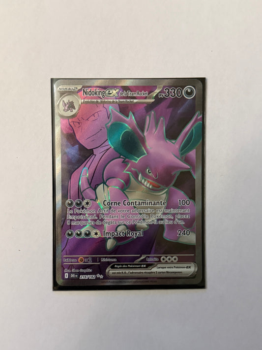 Carte Pokémon FA Nidoking (EV10 216) Mint Française + 1 carte mystère