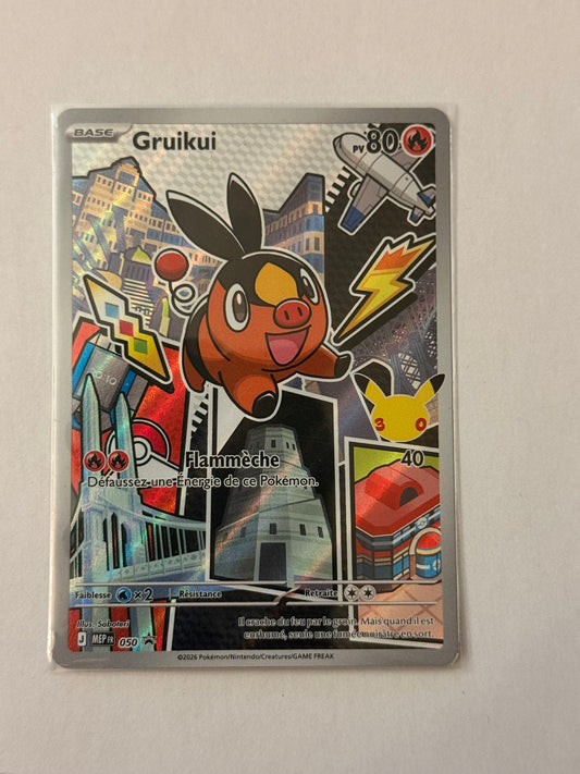Carte Pokemon Promo Gruikui (30ans 050) Mint Française + 1 carte mystère offerte