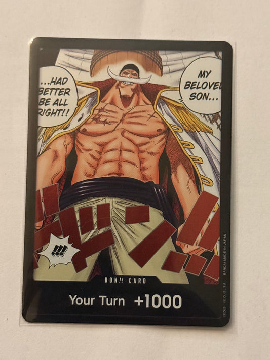 Carte One Piece Your Turn Barbe Blanche mint EN + 1 carte mystère offerte