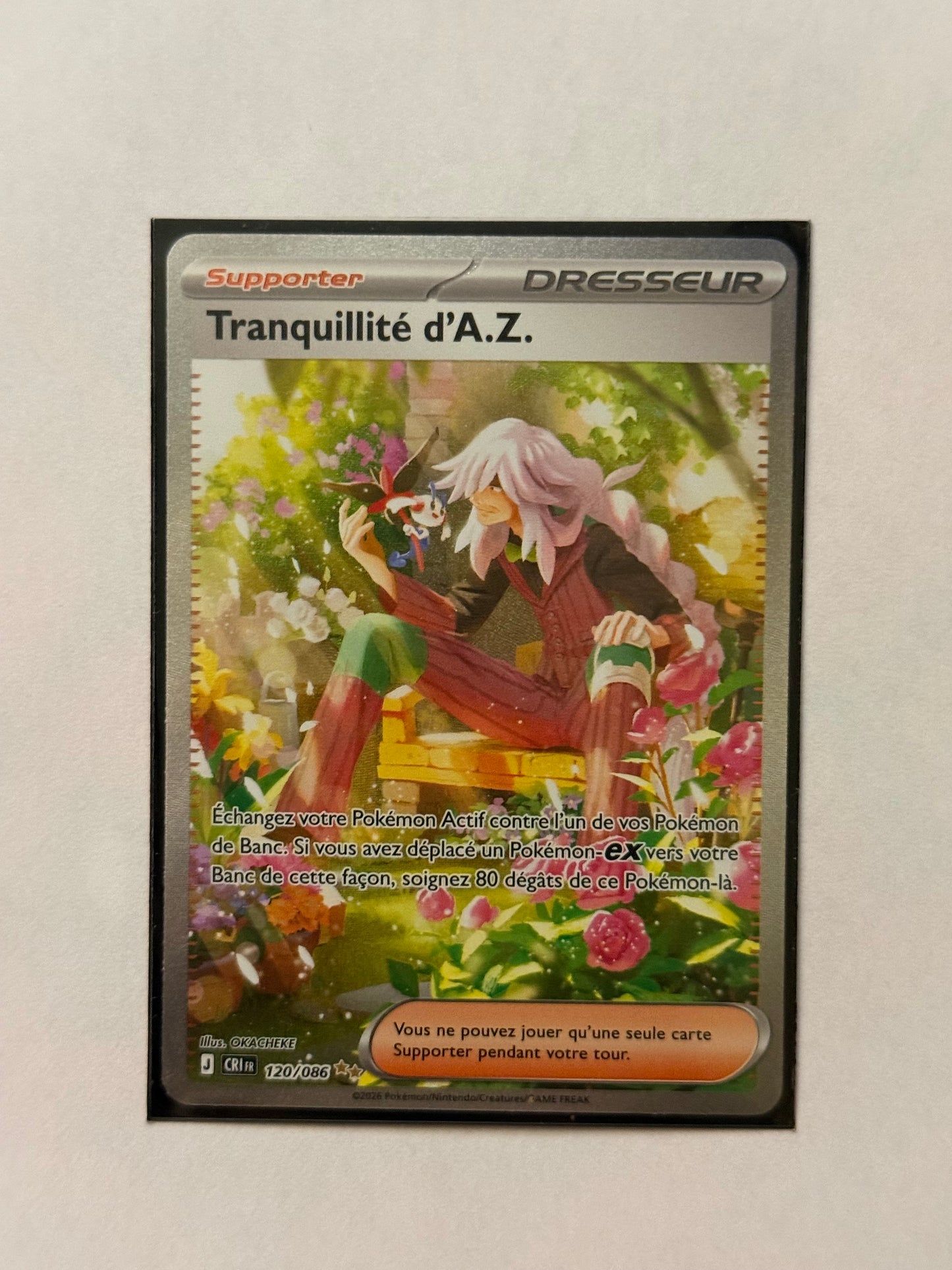Carte Pokémon ALT Tranquillité A Z (M4 120) Mint Française + 1 carte mystère