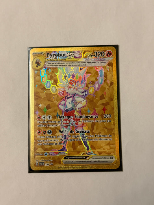 Carte Pokémon Pyrobut Promo Gold (163) Mint Française + 1 carte mystère