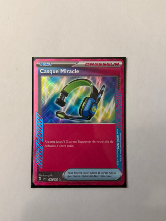 Carte Pokémon Casque Miracle (EV8 183) Mint Française + 1 carte mystère