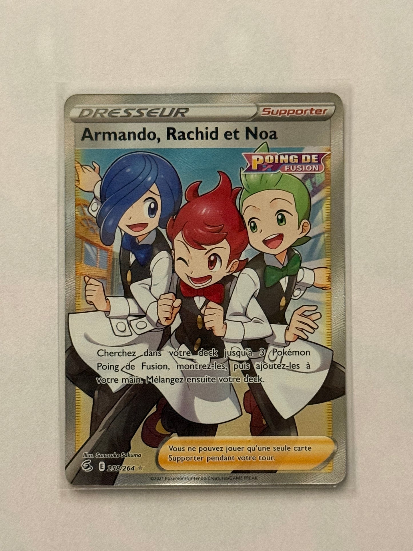 Carte Pokémon FA Armando Rachid & Noa (Eb8 258) Mint Française  + 1 carte mystère