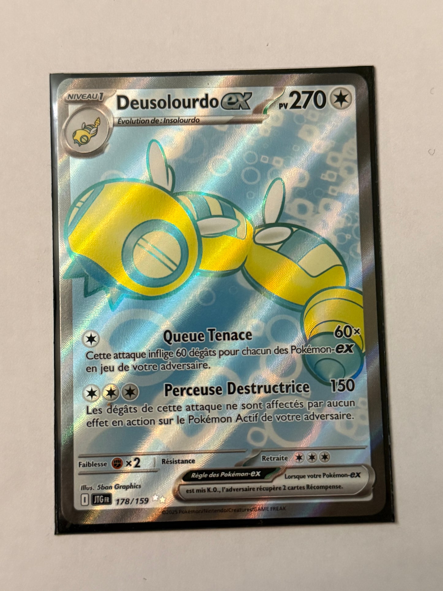 Carte Pokémon FA Deusolourdo ex (Ev9 178) Mint Française + 1 carte mystère