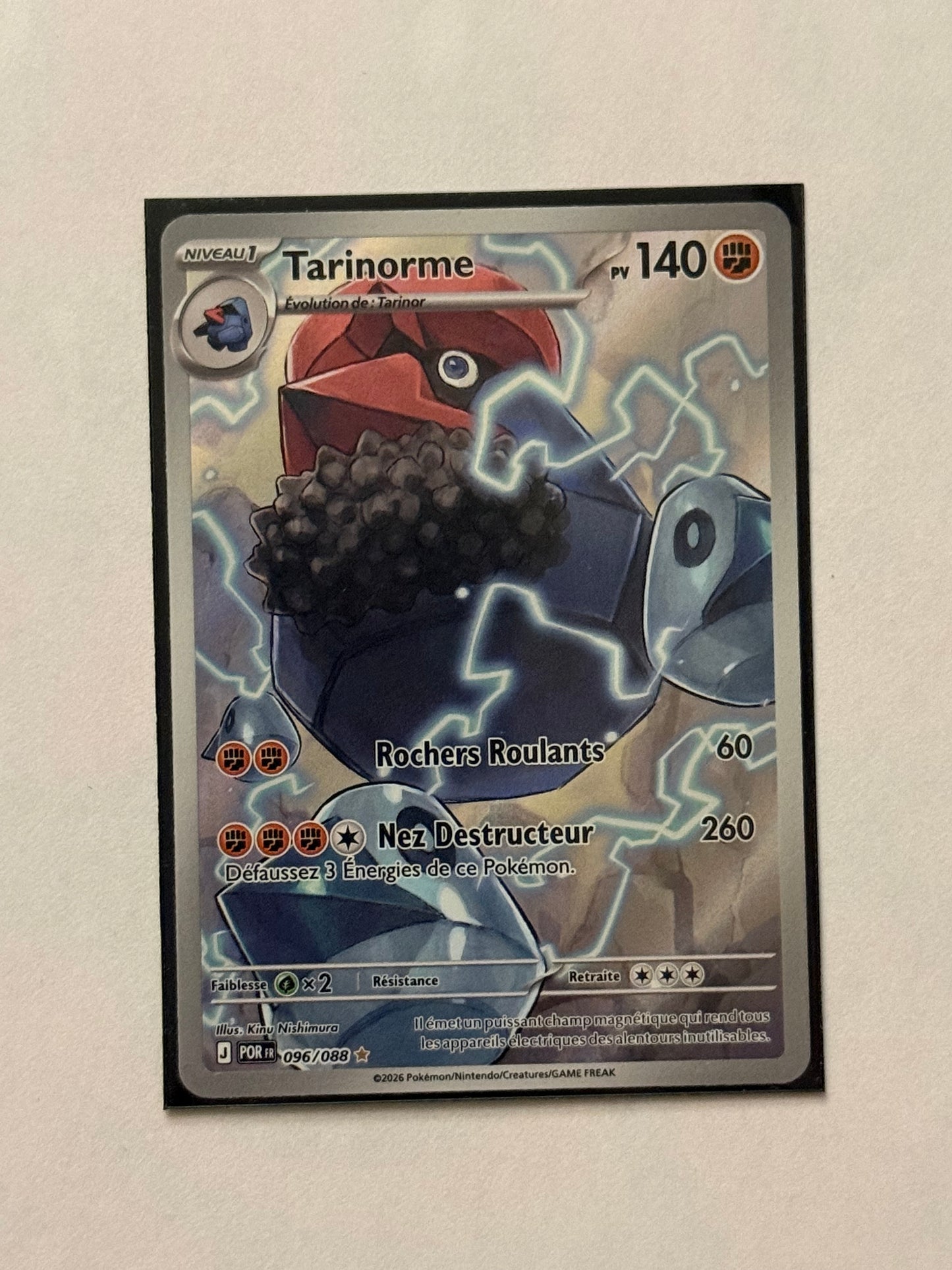 Carte Pokémon AR Tarinorme (M3 096) Mint Française  + 1 carte mystère