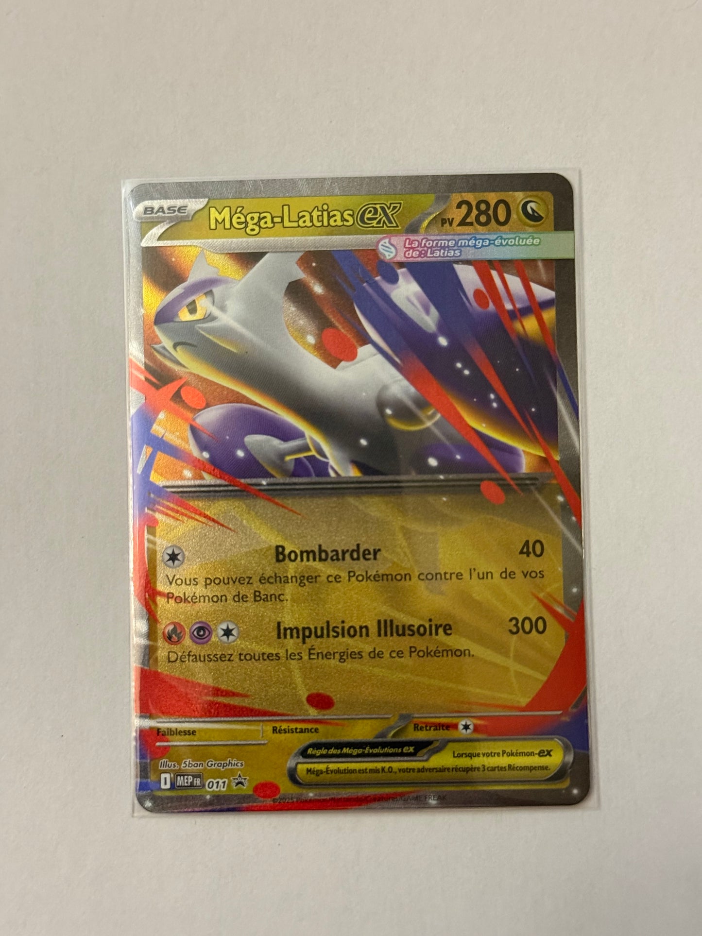 Carte Pokemon Promo Mega Latias ex (011) Mint Française + 1 carte mystère offerte