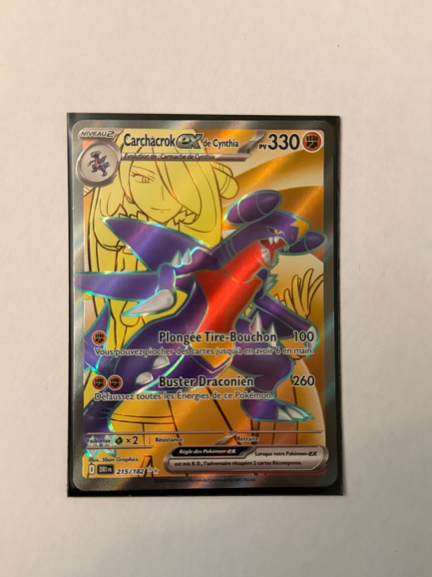 Carte Pokémon FA Carchacrok ex (EV10 215) Mint Française + 1 carte mystère