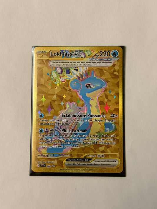 Carte Pokémon Lokhlass Promo Gold (164) Mint Française + 1 carte mystère