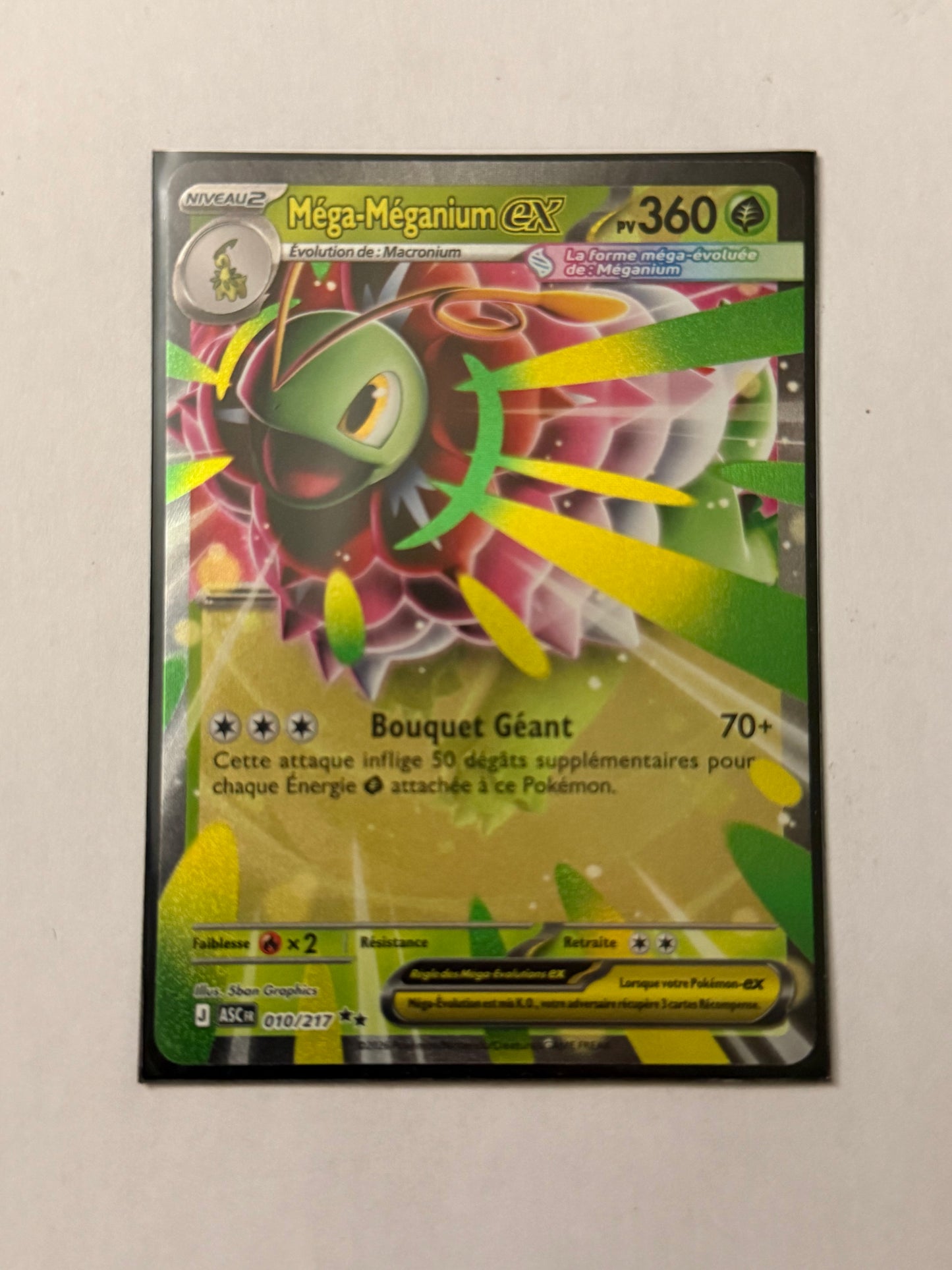 Carte Pokémon Mega Meganium Ex (Me2.5 010) Mint Française + 1 carte mystère