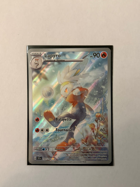 Carte Pokémon AR Lapyro (EV7 147) Mint Française + 1 carte mystère