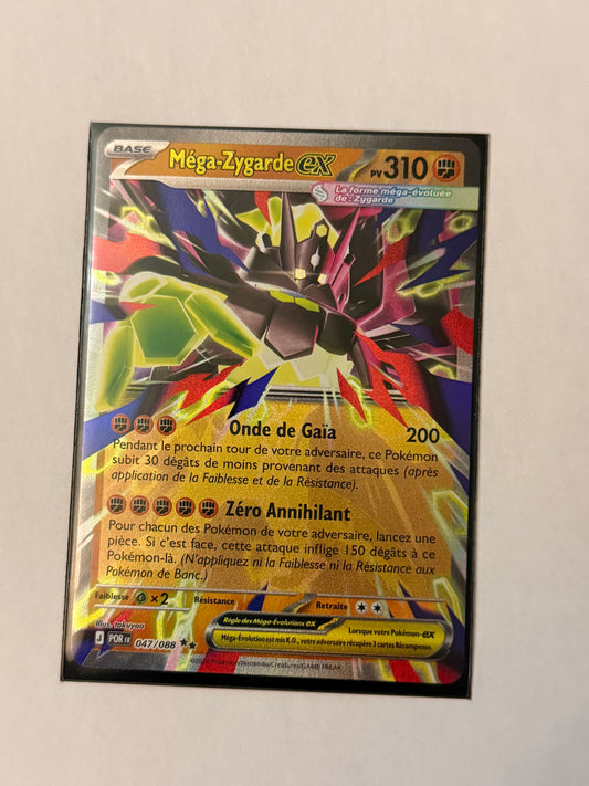 Carte Pokemon Mega Zygarde ex (M3 047) Mint Française + 1 carte mystère