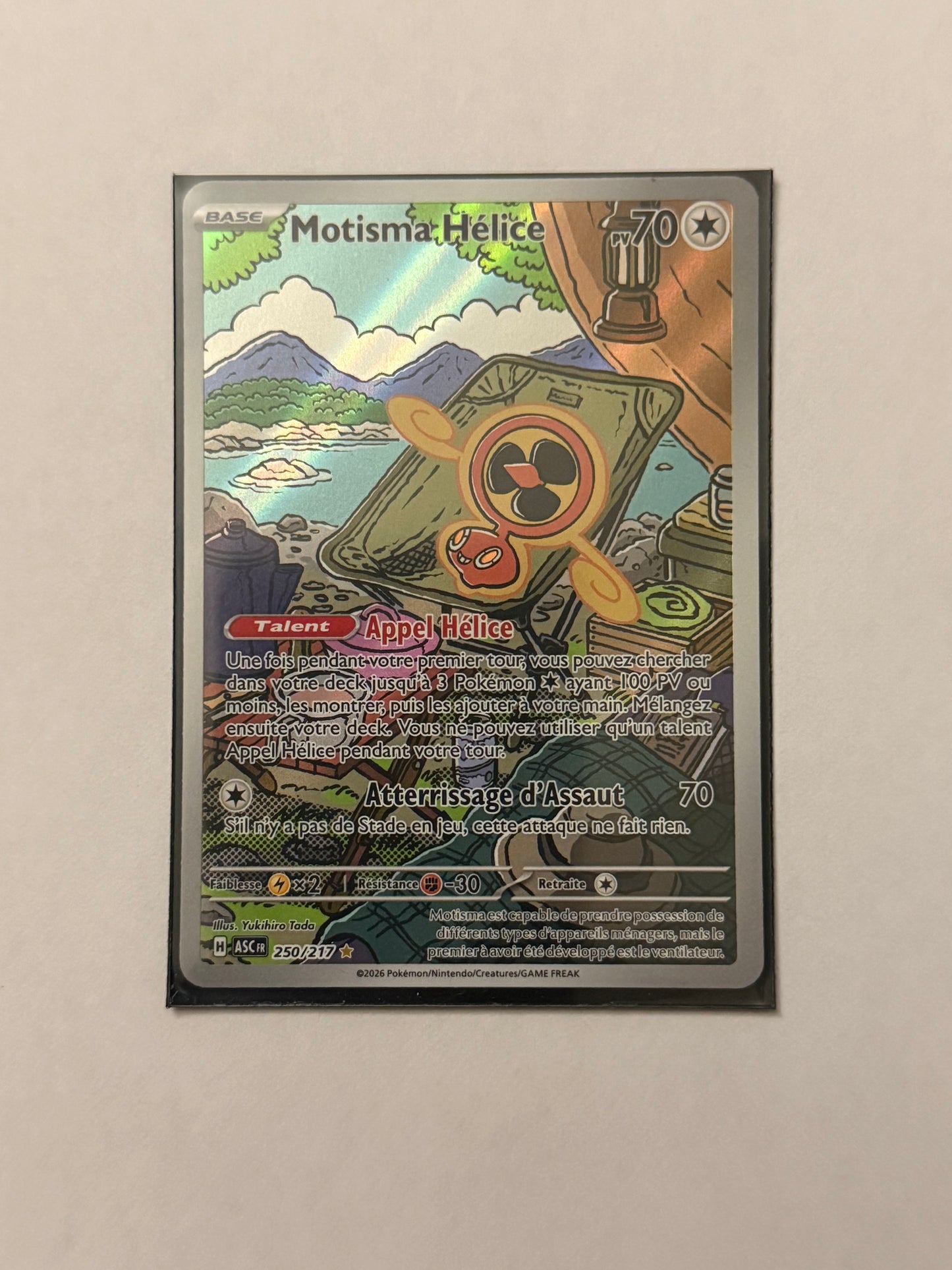 Carte Pokémon AR Motisma Hélice (Me2.5 250) Mint Française + 1 carte mystère