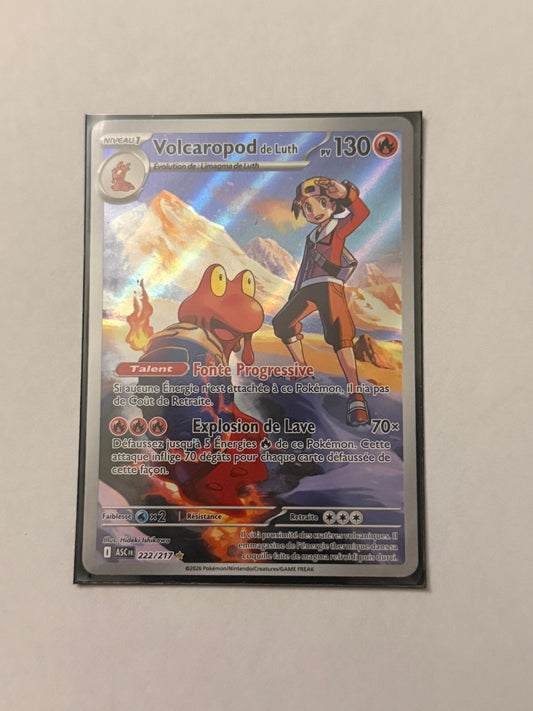 Carte Pokémon AR Volcaropod (Me2.5 222) Mint Française + 1 carte mystère