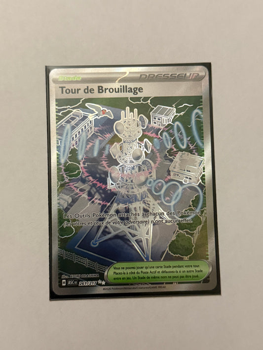 Carte Pokémon FA Tour de Brouillage (Me2.5 261) Mint Française + 1 carte mystère
