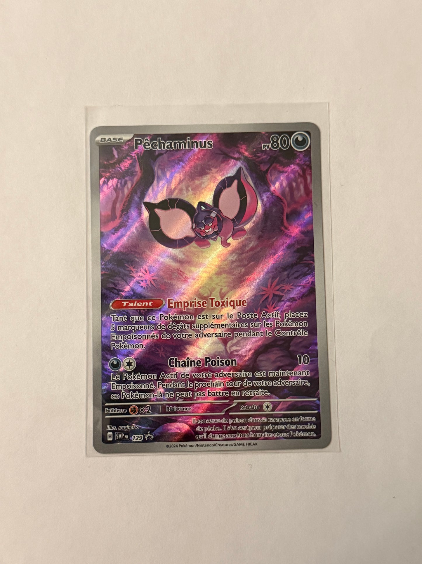 Carte Pokémon Pechaminus Promo (129) Mint Française + 1 carte mystère