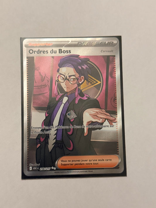 Carte Pokémon FA Ordre du Boss (Me2.5 256) Mint Française + 1 carte mystère