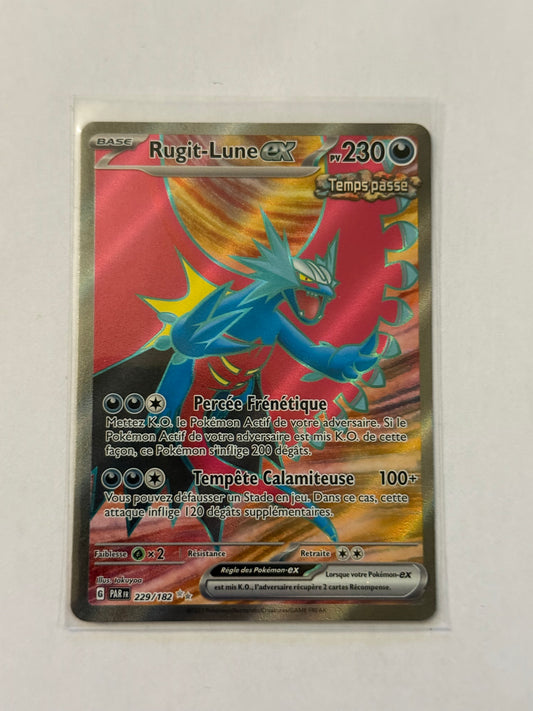 Carte Pokémon FA Rugit Lune ex (Ev4 229) Mint Française + 1 carte mystère