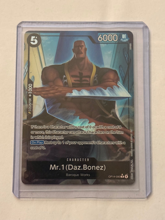 Carte One Piece Mr.1 (Op14 090) mint EN + 1 carte mystère offerte