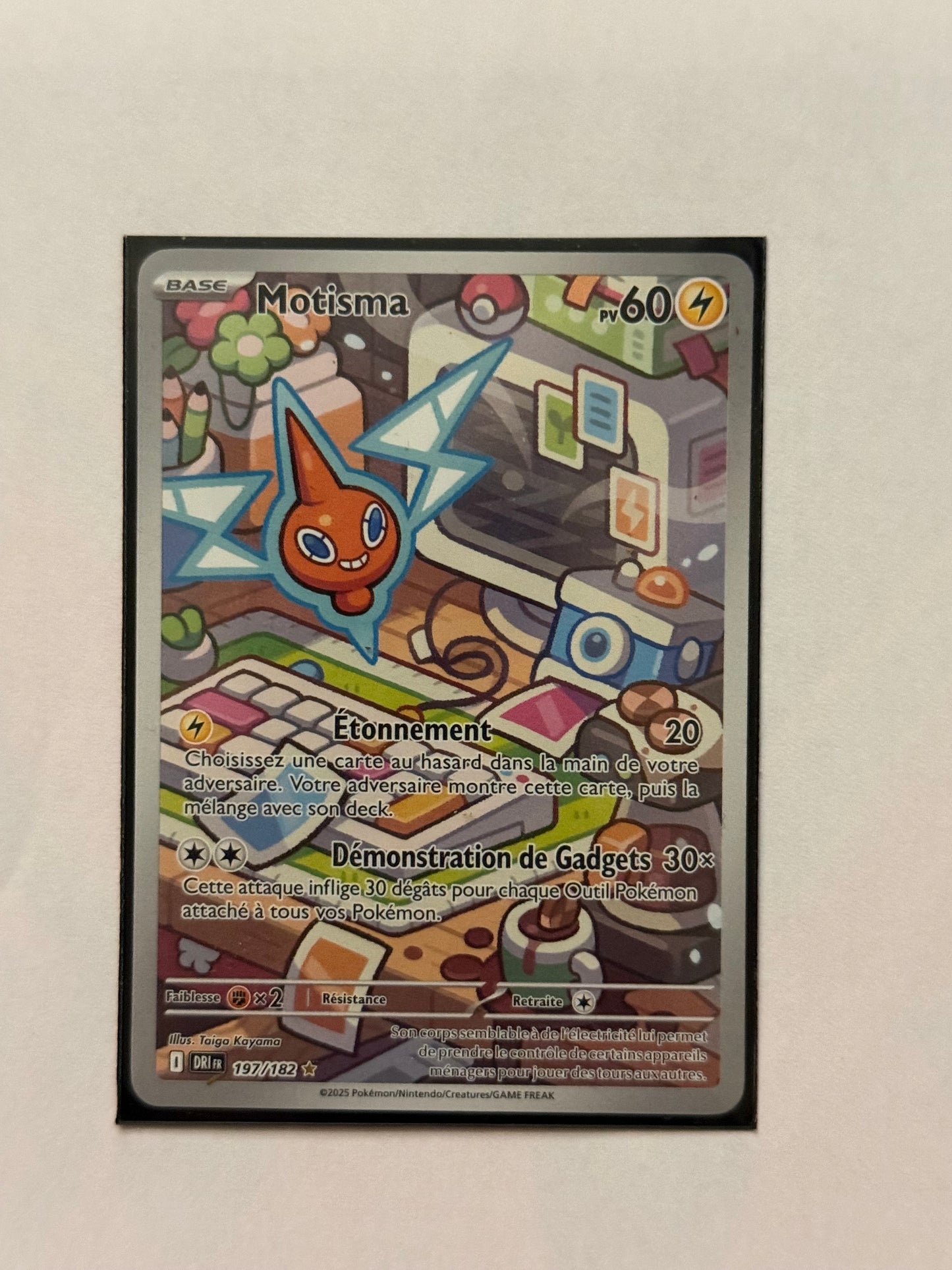 Carte Pokémon AR Motisma (Ev10 197) Mint Française + 1 carte mystère