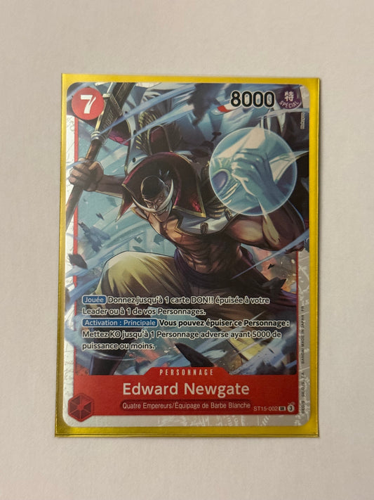 Carte One Piece SR Edward Newgate (St15 002) mint française + 1 carte mystère offerte