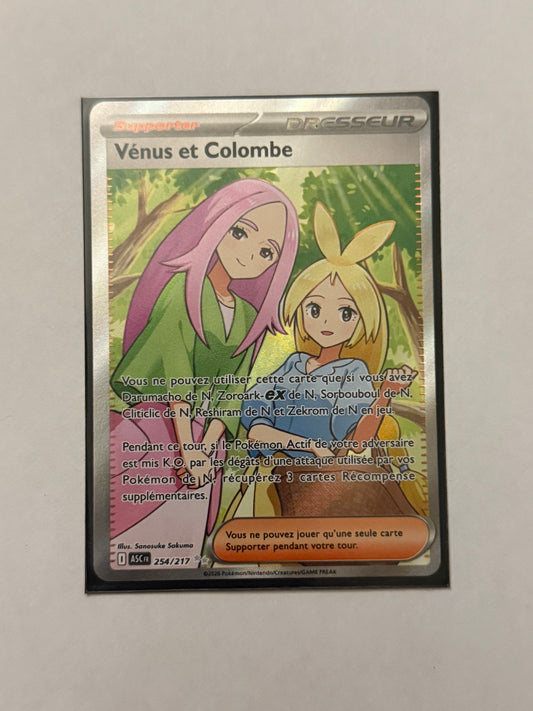 Carte Pokémon FA Venus et Colombe (Me2.5 254) Mint Française + 1 carte mystère