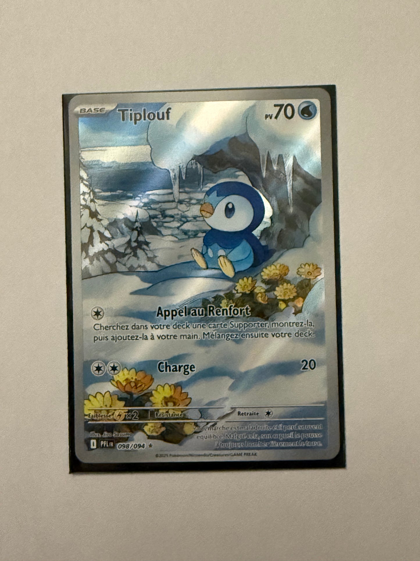Carte Pokémon AR Tiplouf (Me2 098) Mint Française + 1 carte mystère