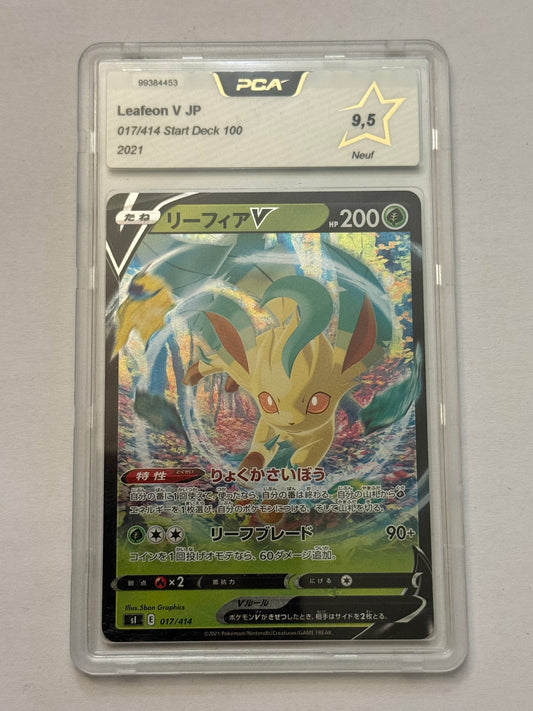 Carte Pokemon Phyllali V (S1 017) Japonaise gradée 9.5 PCA + 1 carte mystère