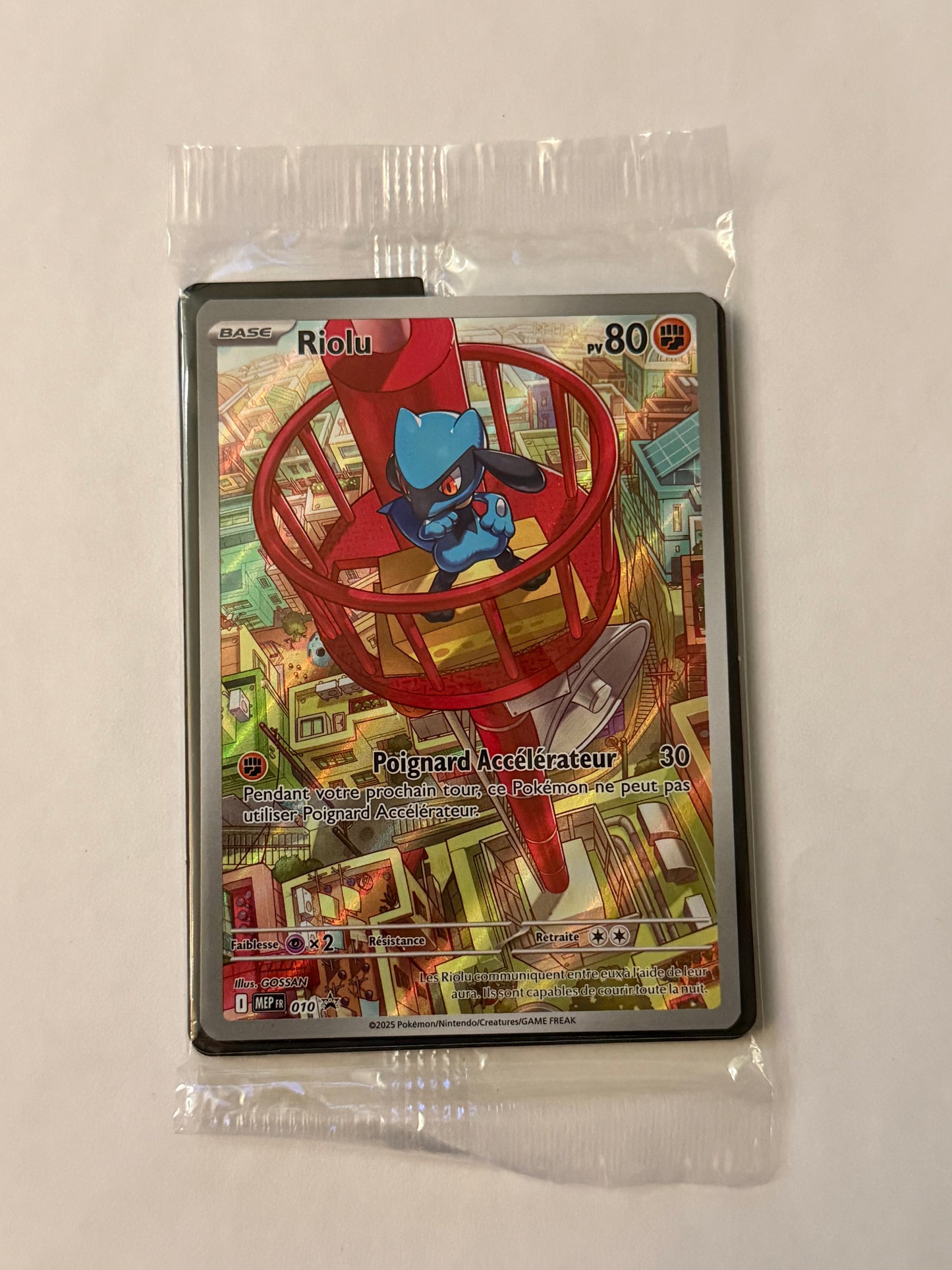 Carte Pokémon Riolu Promo scellée (010) Mint Française + 1 carte mystère