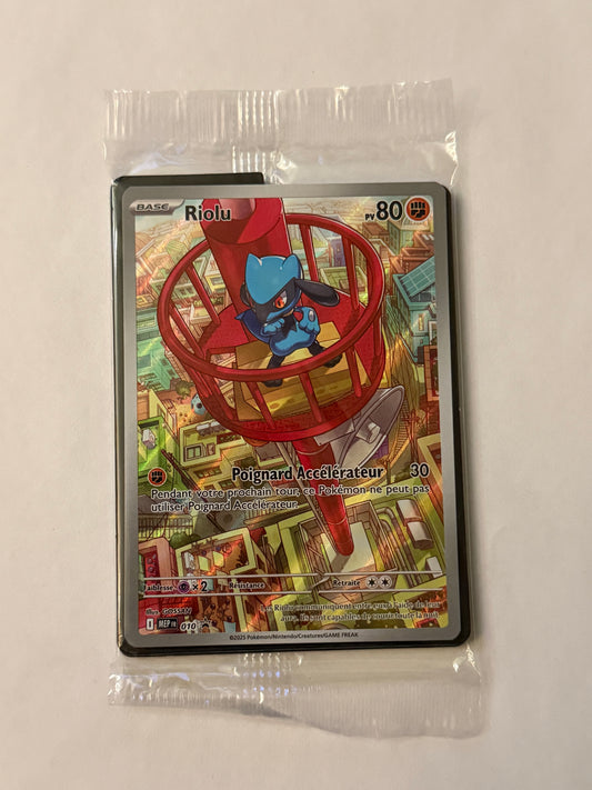 Carte Pokémon Riolu Promo scellée (010) Mint Française + 1 carte mystère