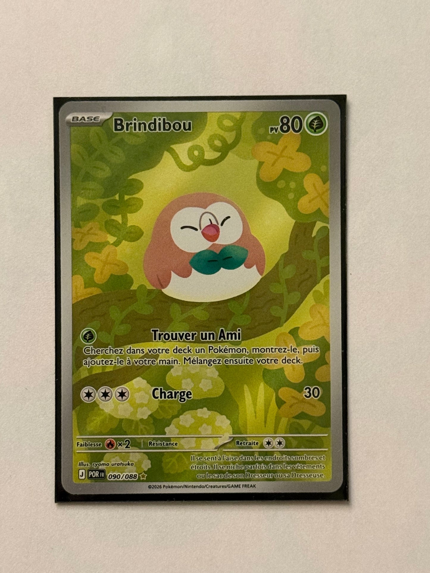 Carte Pokémon AR Brindibou (M3 090) Mint Française  + 1 carte mystère