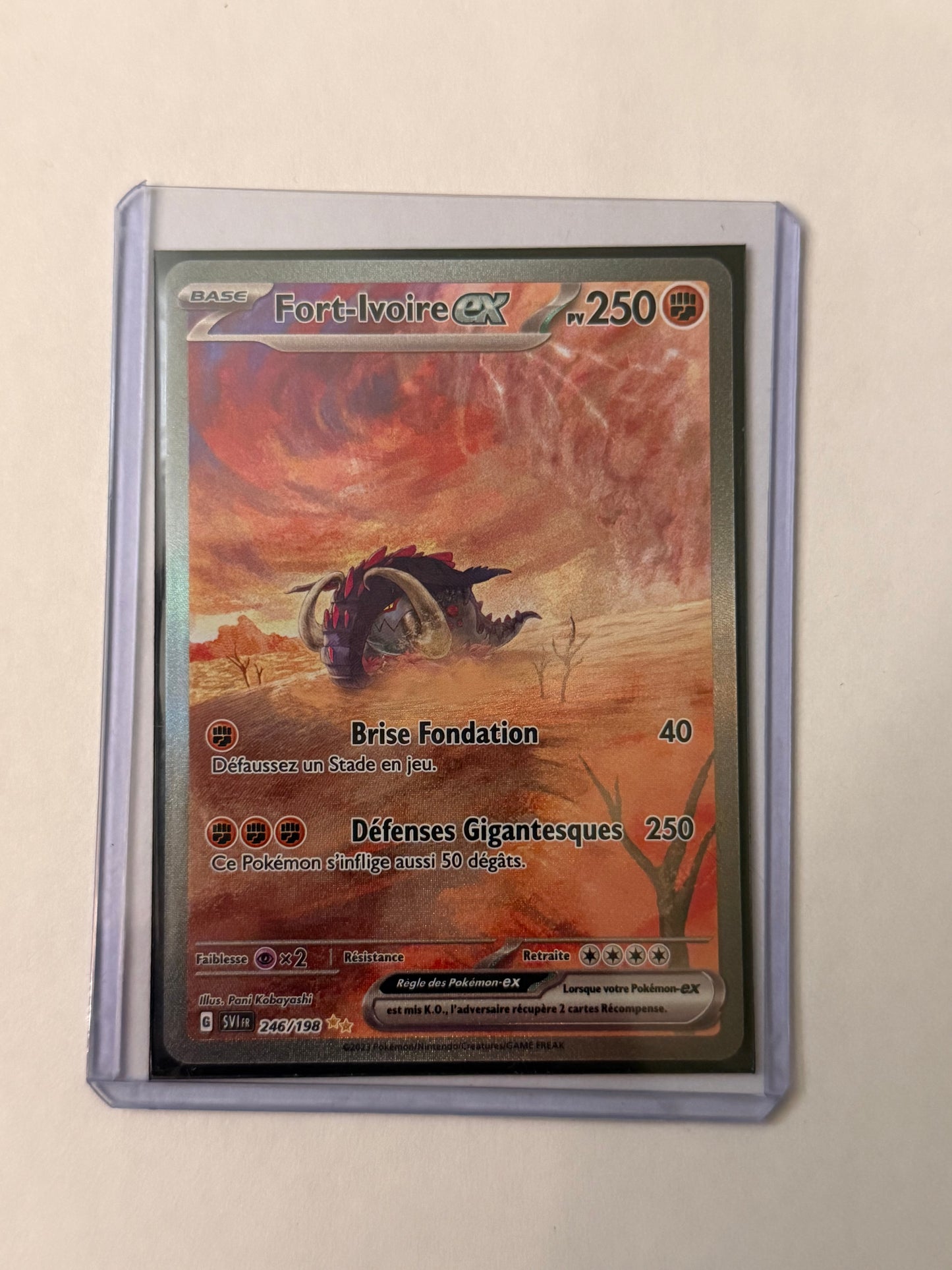 Carte Pokémon ALT Fort ivoir Ex (EV1 246) Mint Française + 1 carte mystère