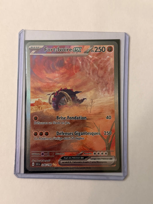 Carte Pokémon ALT Fort ivoir Ex (EV1 246) Mint Française + 1 carte mystère