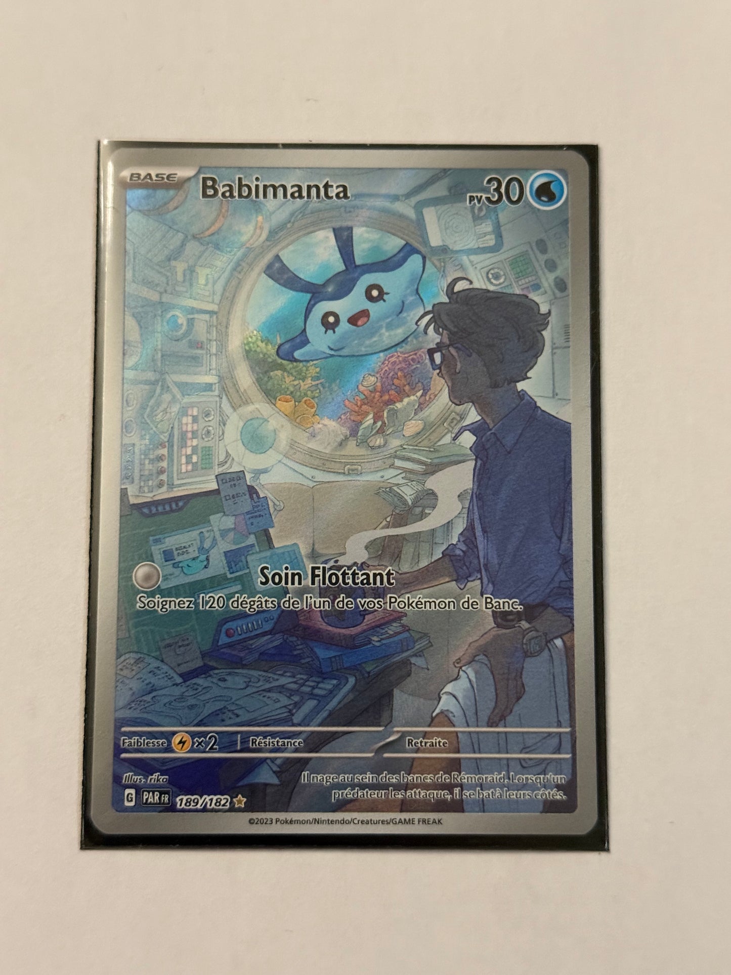 Carte Pokémon AR babimanta (Ev4 189) Mint Française + 1 carte mystère