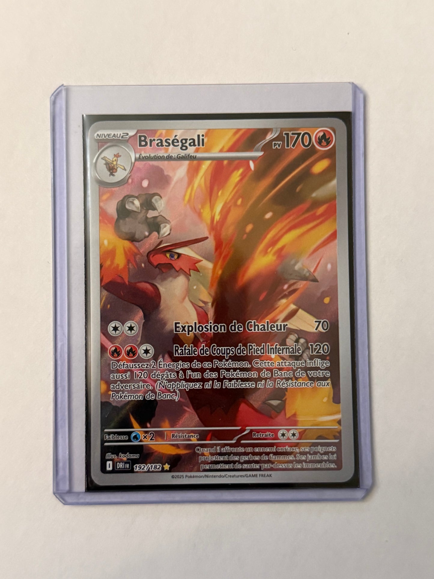 Carte Pokémon AR Brasegali (EV10 192) Mint Française + 1 carte mystère