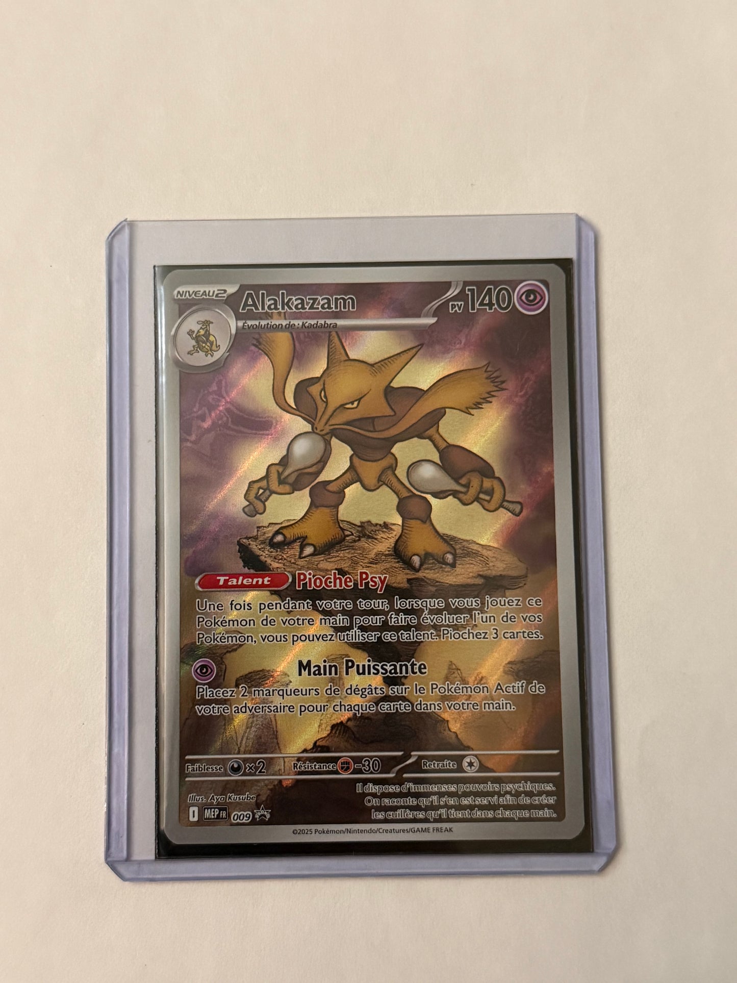 Carte Pokémon Alakazam Promo (009) Mint Française + 1 carte mystère