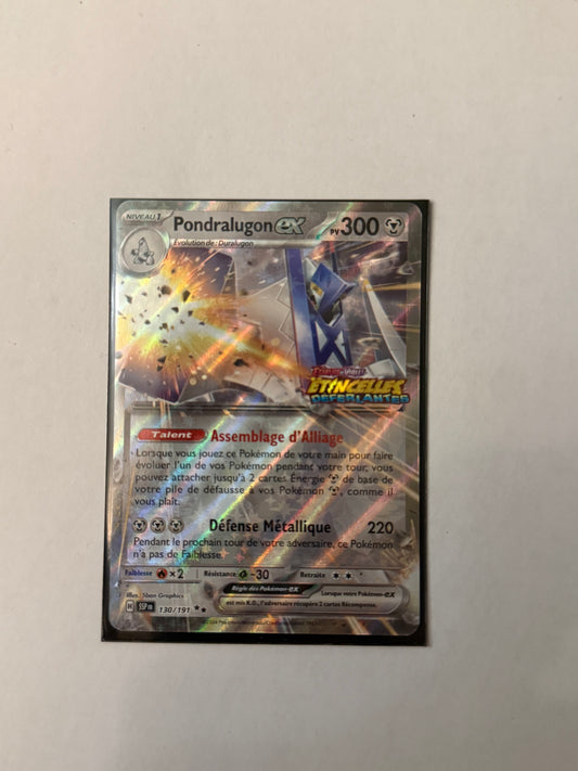 Carte Pokémon Pondralugon ex stamp (EV8 130) Mint Française + 1 carte mystère