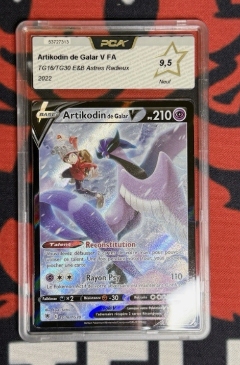 Carte Pokemon PCA 9.5 Artikodin de Galar TG (EB10 TG16) Française + 1 carte mystère offerte